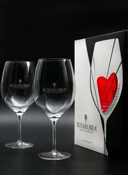 Duo Rosarubra glasses with gift box