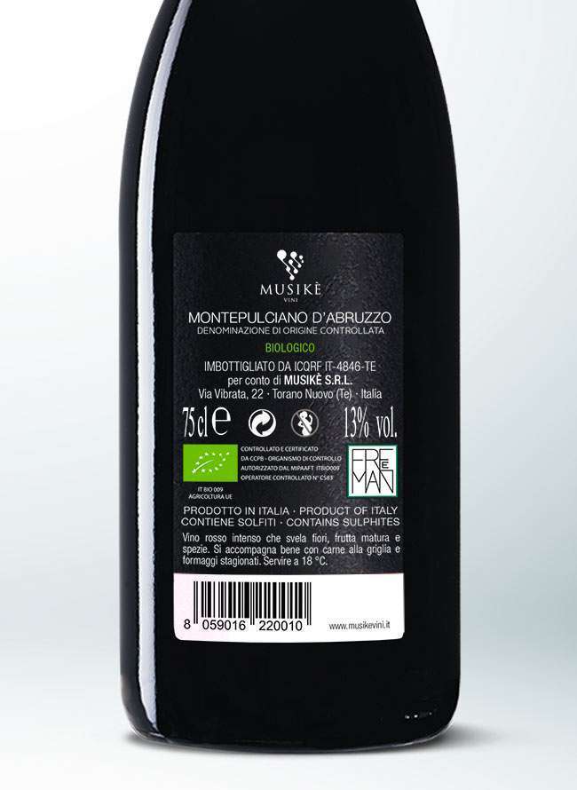 Musikè Sesto Armonico Montepulciano d'Abruzzo DOC 0,75L - Image 3