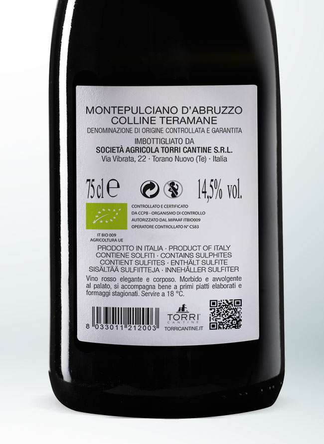 Torri Bakán Montepulciano D'Abruzzo DOCG 2017 0,75L - Image 3