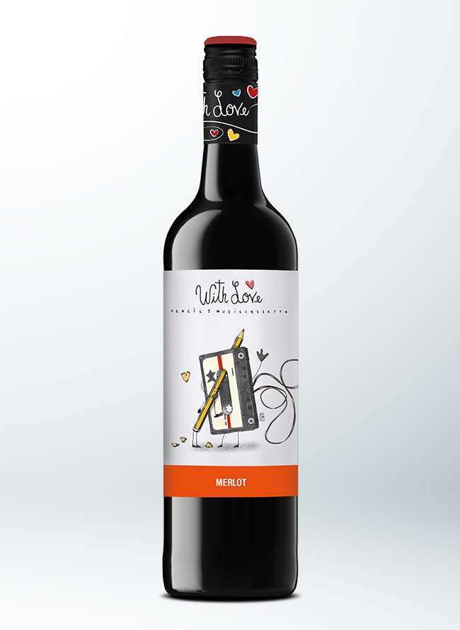 With Love - Pencil & Musicassetta - Merlot 0,75L