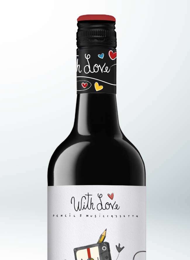 With Love - Pencil & Musicassetta - Merlot 0,75L - Image 4