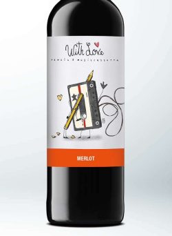Alternative view of With Love - Pencil & Musicassetta - Merlot 0,75L