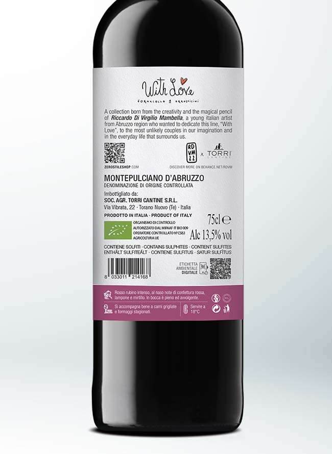 With Love - Fornacella & Arrosticini - Montepulciano d'Abruzzo DOC 0,75L - Image 3