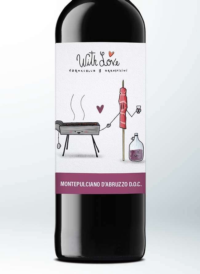With Love - Fornacella & Arrosticini - Montepulciano d'Abruzzo DOC 0,75L - Image 2